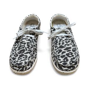 Hey Dude Womens Wendy Woven Grey And Brown Slip On Shoes Size 8